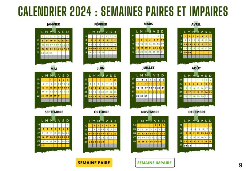 Calendrier souple cartonné 2024 Essonne 91 Hauts de Seine 92