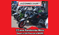 La « 22e Balade moto de Juzennecourt » de passage à Longchamp-sur-Aujon le 22 juin